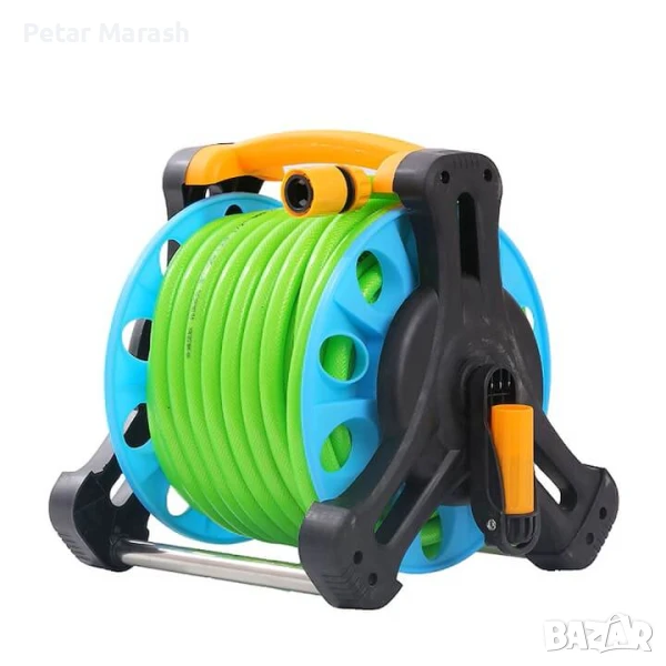 Преносима макара с маркуч 25 м – градинска, с дюза с 7 функции и накрайници, снимка 1