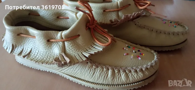 Дамски обувки Ръчно изработени мокасини естествена кожа размер 38, снимка 1