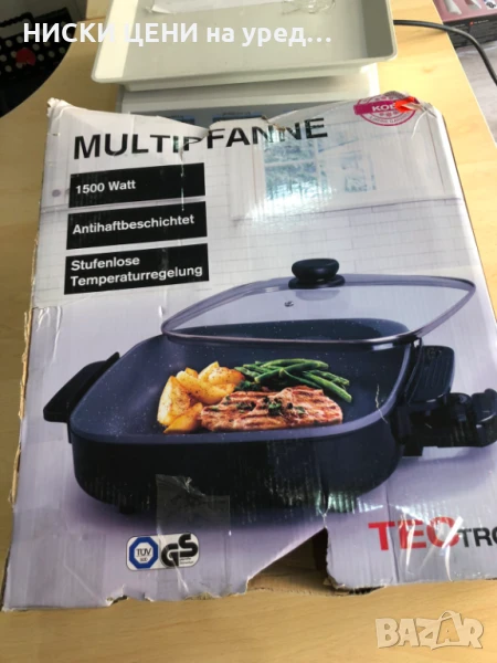 Мултифункционален електрически тиган TECTRO, 1500W, снимка 1