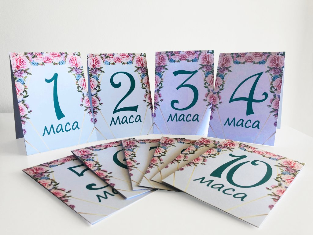 Табели с номер на маса, тейбъл картички, малки подаръци за гости в Други в  гр. Поморие - ID28215280 — Bazar.bg