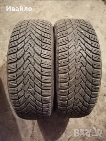 Продавам 2 броя зимни гуми 205.55.16 на 1 сезон дот 2021 Контентал 