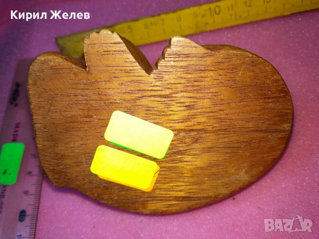 СИМПАТИЧНО МАЛКО СЛАДКО КОТЕНЦЕ ДЕКОРАТИВНА ДЪРВЕНА ФИГУРКА Стара РЪЧНА АРТ ИЗРАБОТКА 42883, снимка 7 - Статуетки - 44314427