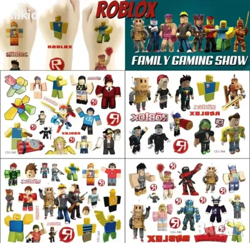 Роблокс Roblox Tattoo татос татуировка временна детска татоси татуси, снимка 2 - Други - 49277967