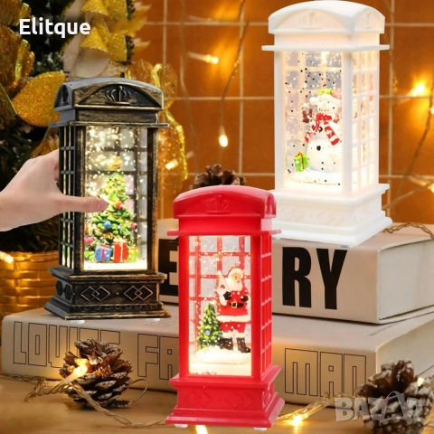 Коледна снежна лампа с LED светлина – празнична магия за уютен дом и топъл коледен дух