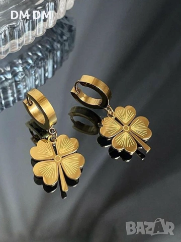 Промо🔝Дамски обеци с късмет! 18к позлата ✨