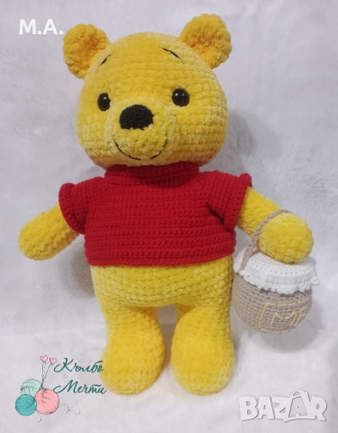 Мечо Пух - плетена играчка , снимка 2 - Плюшени играчки - 53010456