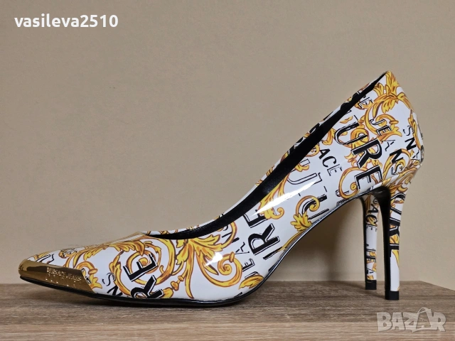 Versace Jeans Couture оригинални нови дамски обувки на ток , снимка 14 - Дамски обувки на ток - 53892519