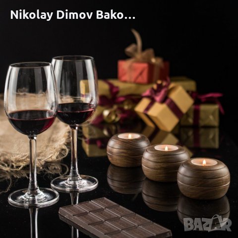 Свещник "тип Буре" Свещници от дърво - орех, снимка 8 - Декорация за дома - 31268544