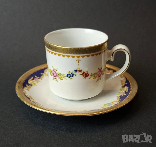 Порцеланова чаша за кафе с подложна чиния