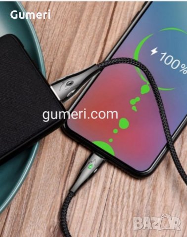 Магнитен кабел за зареждане, снимка 4 - USB кабели - 31396173