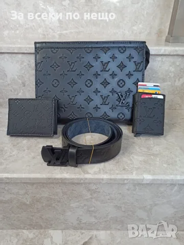 Louis Vuitton Луксозен Мъжки Комплект Луис Витон - Различни Модели И Цветове Код Bal Style85, снимка 4 - Подаръци за мъже - 55939886