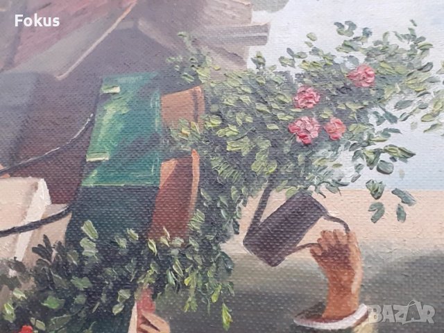 Рисувана с масло репродукция на картина на Carl SPITZWEG, снимка 2 - Антикварни и старинни предмети - 51368699