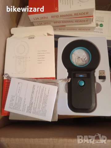 Ръчен 134.2KHz 125kHz RFID четец за чипове на животни НОВ , снимка 2 - Други стоки за животни - 51139633