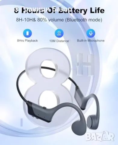 Нови Спортни безжични слушалки iKDSAW с костна проводимост, IP55, снимка 6 - Bluetooth слушалки - 47371982