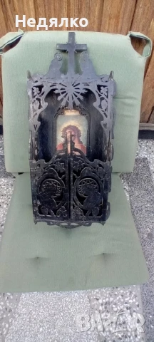 Стар иконостас,триптих,дърворезба,1934г.