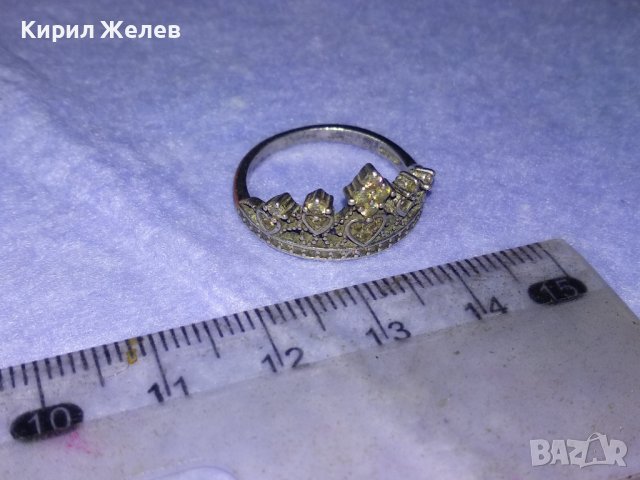 ИЗЯЩЕН ДИАМАНТЕН СРЕБЪРЕН ФЕШЪН АРТ ПРЪСТЕН СРЕБРО 925 с ИСКРЯЩИ ЮВЕЛИРНО ФАСЕТИРАНИ КАМЪНИ 40507, снимка 15 - Пръстени - 42614195