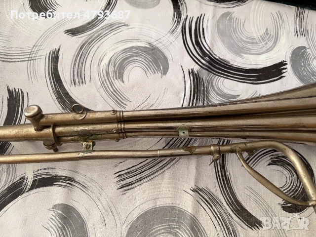 Ретро музикален инструмент фанфар, снимка 7 - Антикварни и старинни предмети - 54169001