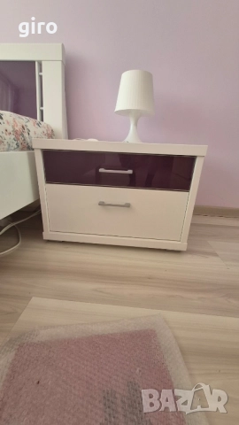 Комплект спалня с гардероб и нощни шкафчета , снимка 5 - Спални и легла - 52016703