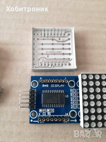 MAX7219 LED 8x8 матрица, 8 digit 7 сегментни индикатори, снимка 3 - Друга електроника - 31676816