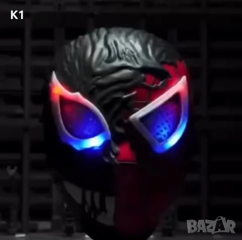 3D Светеща маска на Спайдърмен със звук и премигване, Spiderman, снимка 4 - Образователни игри - 51237250