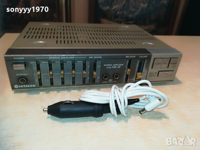 HITACHI model HA-J3-MADE IN JAPAN 27Х20СМ-220/12v, снимка 8 - Ресийвъри, усилватели, смесителни пултове - 29996437