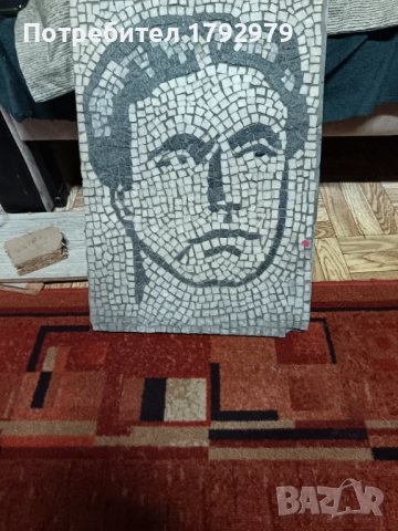 Мозаечен портрет на Васил Левски. , снимка 2 - Картини - 52924047