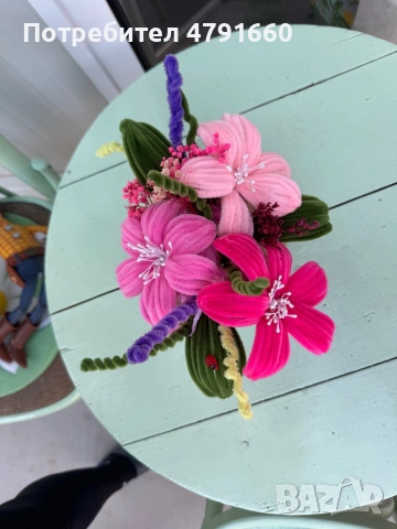 Ръчно изработен букет за всеки повод, снимка 6 - Изкуствени цветя - 54140239