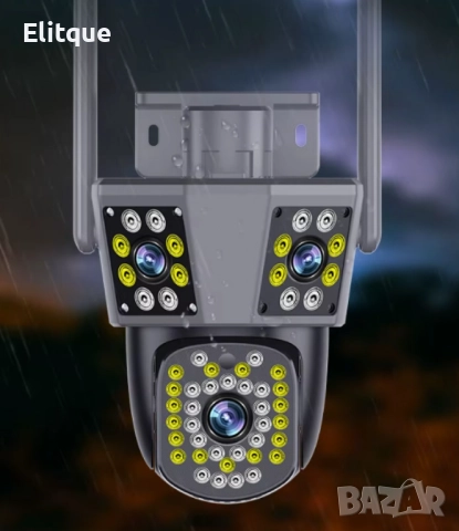 Тройна камера за наблюдение, работи с WiFi, 9 MP,Ultra HD, снимка 8 - Друга електроника - 52817101