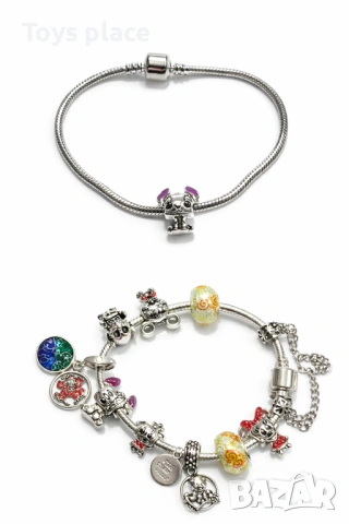 Disney Гривна тип Пандора Лило и Стич, Мики Маус Lilo and Stitch Minnie mouse Pandora , снимка 3 - Гривни - 52711237