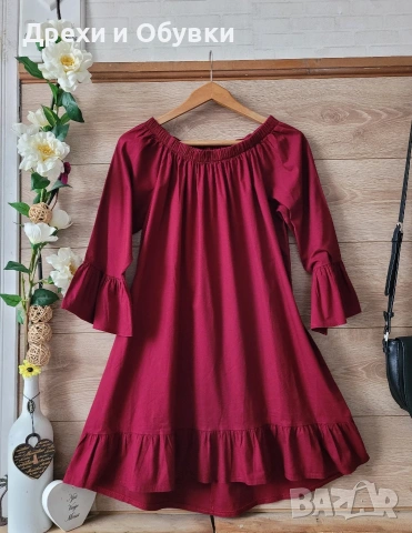 Рокля бордо Италия , снимка 4 - Рокли - 54095763