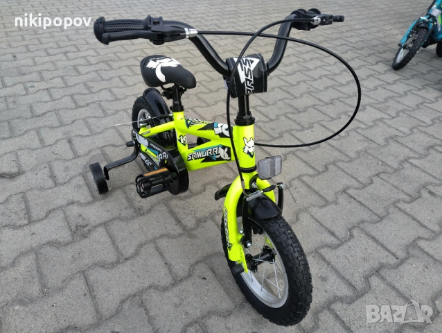 BG Детски велосипед 12" SAMURAJ жълт, снимка 4 - Велосипеди - 54334103