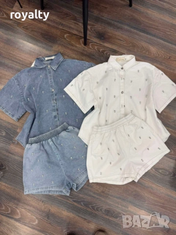 Нов Стилен Дамски Комплект Различни Цветове 