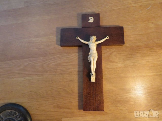 Стар кръст разпятие Христово, Исус Христос 30 х 20см бог религия