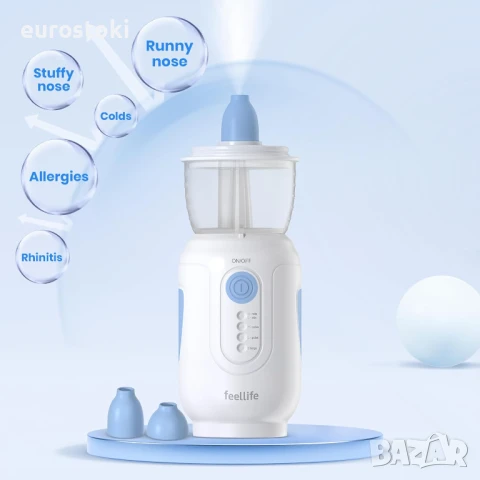 Feellife nasal rinse air flow 11 Електрически назален иригатор за деца и възрастни, снимка 7 - Други - 51253481