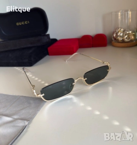 очила с черен обикновен калъф и ув защита Gucci, снимка 4 - Слънчеви и диоптрични очила - 53225324