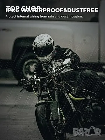 Нова слушалка за каска мотоциклет свободни ръце колоездене ски спорт, снимка 6 - Bluetooth слушалки - 49239124