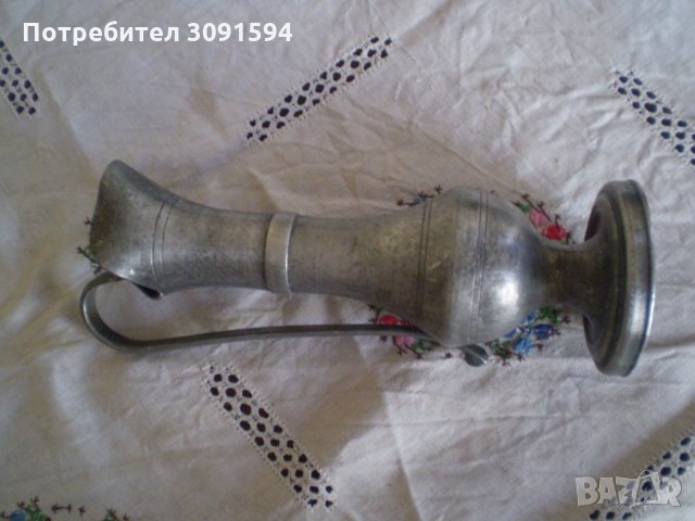 Стара ОЛОВНО КАЛАЕНА КАНА, снимка 8 - Колекции - 34520143