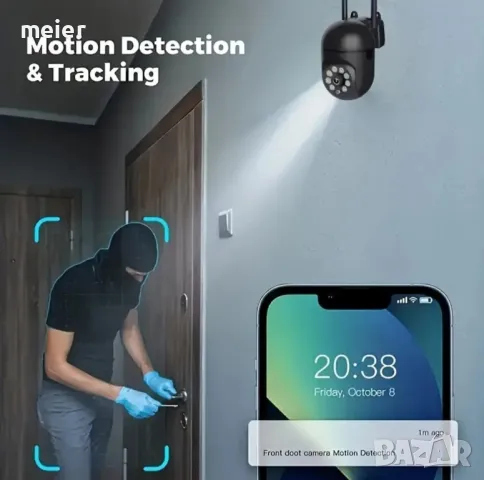 HD Wifi охранителни камери, снимка 3 - Комплекти за видеонаблюдение - 49866849