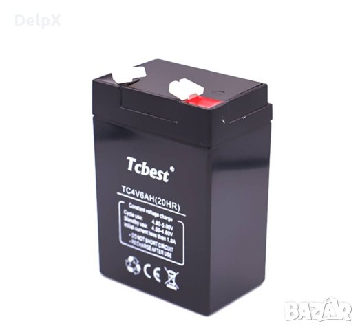 Акумулаторна, оловна батерия за кантар, везна, 4VDC, 6AH, 70х47х100mm, снимка 1