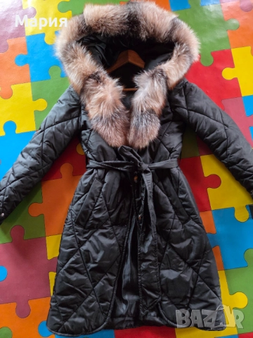 Зимна парка с естествен косъм
