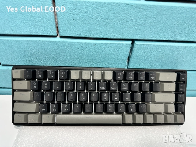 TMKB T68 безжична механична клавиатура 60% RGB три режима, снимка 9 - Клавиатури и мишки - 52849431