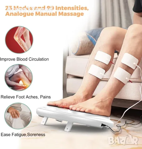 EMS масажор за стъпала и крака OSITO Foot Circulation Plus с TENS и EMS, снимка 2 - Масажори - 56115711