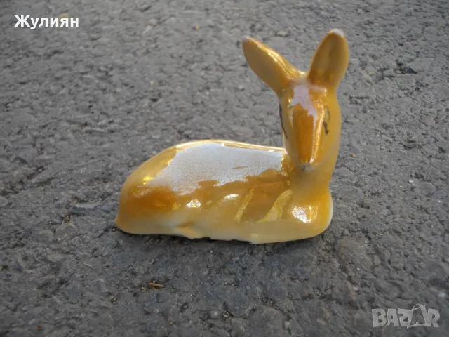 СТАР БЪЛГАРСКИ ПОРЦЕЛАН СЪРНА СЪРНИЧКА 1960 , снимка 1