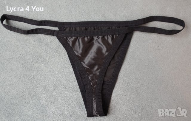 XL черни сатенени полупрашки с ниска талия, снимка 3 - Бельо - 44466835