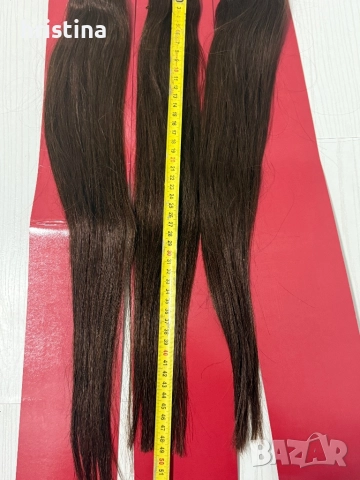 Естествена коса 50-55см, снимка 3 - Аксесоари за коса - 52585170