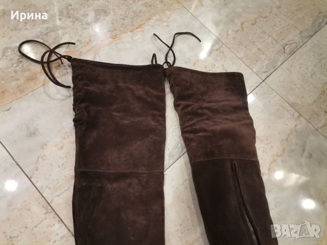 Намалям на 55 лв! Естествена кожа МНОГО ДЪЛГИ чизми Sara Pen N40, снимка 5 - Дамски ботуши - 37839158