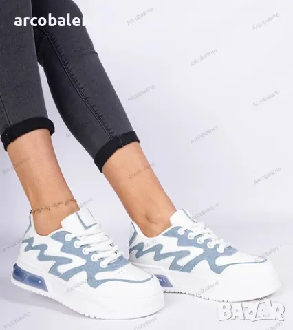 Дамски ниски кецове с дънков акцент на Lasata, снимка 4 - Кецове - 49298233