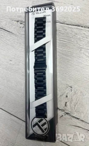 Сменяема каишка за часовник Samsung Galaxy Watch 42, черен металик, неръждаема стомана, снимка 3 - Samsung - 48420899