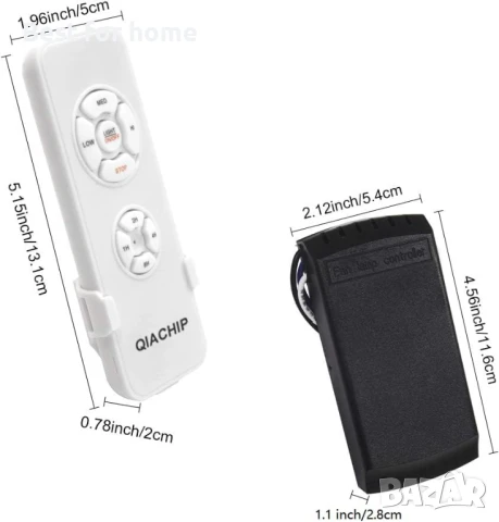 QIACHIP Универсален комплект за безжично дистанционно управление за таванен вентилатор и осветление , снимка 7 - Друга електроника - 50698669