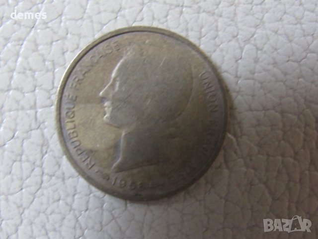 Того - 5 франка - 1956 година, 4D, снимка 3 - Нумизматика и бонистика - 40315252